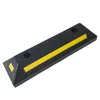 Black Rubber Garage Speed Bump Reflective Stop Wheel Stoppers